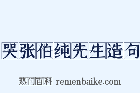 哭张伯纯先生造句是什么意思的图片